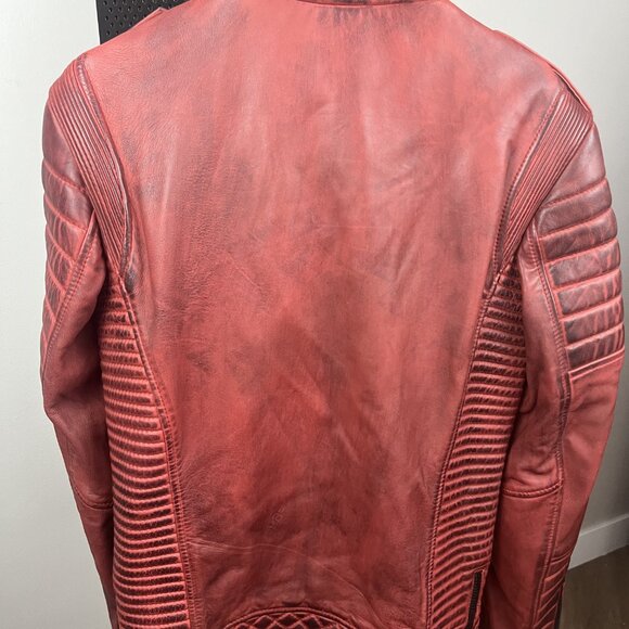 Boda Skins Burnt Red Men's Medium Kay Michaels leather jacket - Picture 3 of 7